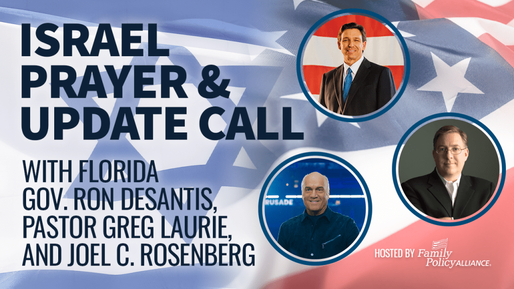 ALERT Special Prayer Call for Israel Idaho Family Policy Center